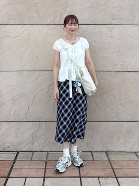 「Unblend（アンブレンド）のアイテム」を使った、ちょこびさん（レディース・154cm）の夏コーディネート