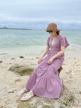 「ちょこび」｜「アイテム（アクセサリー）」を使った、ちょこびさん（レディース・154cm）の夏コーディネート