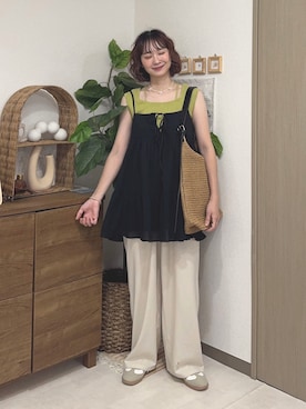 「DISCOAT（ディスコート）のアイテム」を使った、ちょこびさん（レディース・154cm）の夏コーディネート