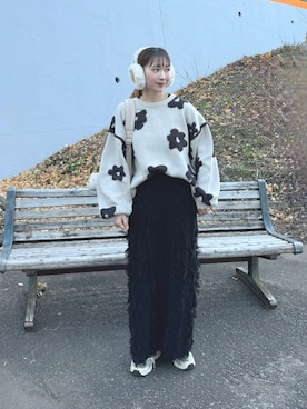 「INTER FACTORY（インターファクトリー）のアイテム」を使った、ちょこびさん（レディース・154cm）の冬コーディネート