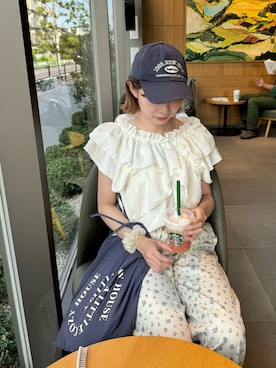 「FOREVER 21（フォーエバー トゥエンティーワン）のアイテム」を使った、ちょこびさん（レディース・154cm）の夏コーディネート