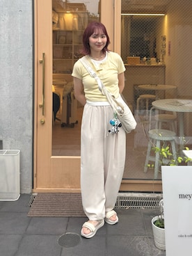 「GU（ジーユー）のアイテム」を使った、ちょこびさん（レディース・154cm）の夏コーディネート