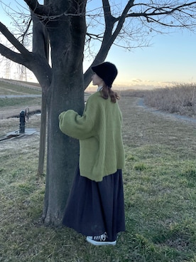 「みどり」｜「アイテム（ワンピース/ドレス）」を使った、ちょこびさん（レディース・154cm）の冬コーディネート