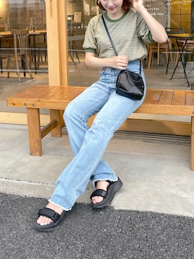 「Teva（テバ）のアイテム」を使った、ちょこびさん（レディース・154cm）の夏コーディネート
