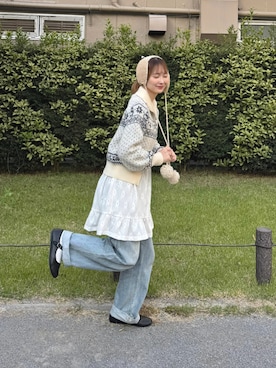 「アイテム（イヤーマフ）」を使った、ちょこびさん（レディース・154cm）の秋コーディネート