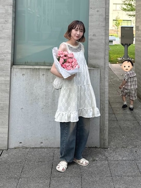 「アイテム（ワンピース/ドレス）」を使った、ちょこびさん（レディース・154cm）の夏コーディネート