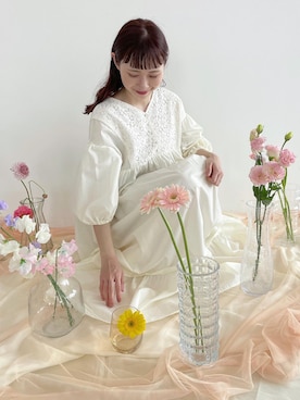 「SLURR（スラ―）のアイテム」を使った、ちょこびさん（レディース・154cm）の春コーディネート