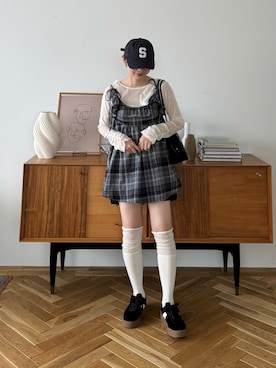 「アイテム（チュニック）」を使った、ちょこびさん（レディース・154cm）の秋コーディネート