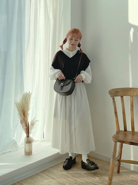 「SLURR（スラ―）のアイテム」を使った、ちょこびさん（レディース・154cm）の秋コーディネート