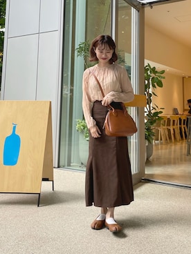 「SLURR（スラ―）のアイテム」を使った、ちょこびさん（レディース・154cm）の夏コーディネート