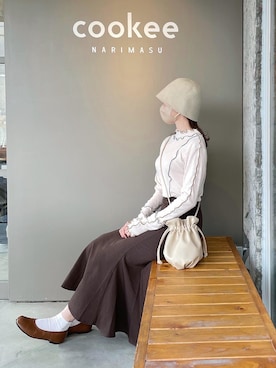 「rectangle（レクタングル）のアイテム（シューズ）」を使った、ちょこびさん（レディース・154cm）の春コーディネート