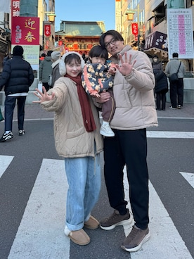 「CIAOPANIC TYPY（チャオパニックティピー）のアイテム（ブルゾン）」を使った、ちょこびさん（レディース・154cm）の冬コーディネート