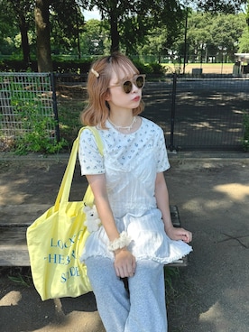 「アイテム（ベースメイク）」を使った、ちょこびさん（レディース・154cm）の夏コーディネート