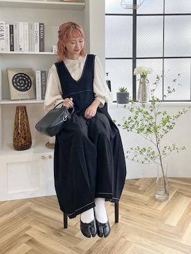 「しまむら（シマムラ）のアイテム（ワンピース/ドレス）」を使った、ちょこびさん（レディース・154cm）の秋コーディネート