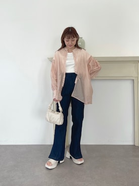「SLURR（スラ―）のアイテム」を使った、ちょこびさん（レディース・154cm）の春コーディネート