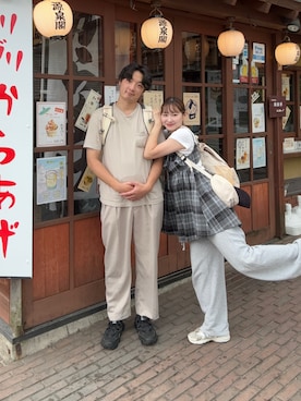「アイテム（チュニック）」を使った、ちょこびさん（レディース・154cm）の秋コーディネート