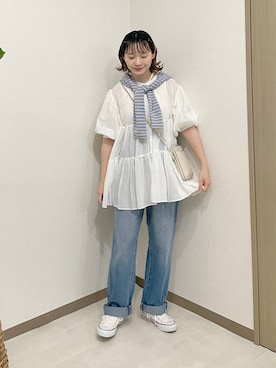 「classicalelf（クラシカルエルフ）のアイテム（パンツ）」を使った、ちょこびさん（レディース・154cm）の秋コーディネート