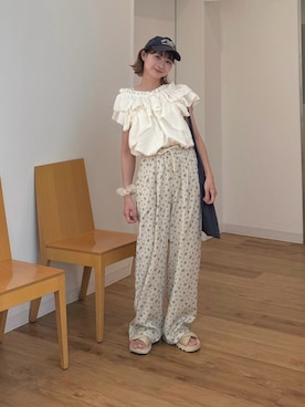 「アイテム（パンツ）」を使った、ちょこびさん（レディース・154cm）の夏コーディネート