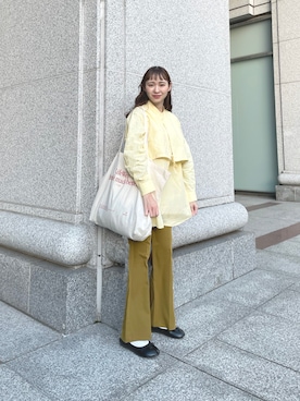 「spoon store（スプーンストア）のアイテム（パンツ）」を使った、ちょこびさん（レディース・154cm）の冬コーディネート