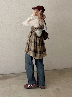 「アイテム（その他トップス）」を使った、ちょこびさん（レディース・154cm）の秋コーディネート