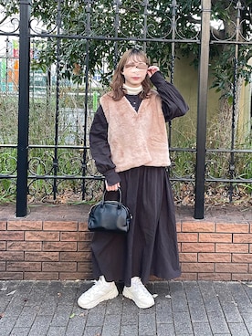 「AKIII CLASSIC（アキクラシック）のアイテム」を使った、ちょこびさん（レディース・154cm）の冬コーディネート