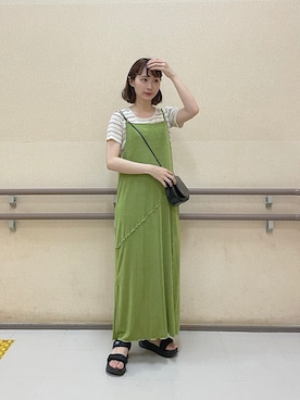 「DISCOAT（ディスコート）のアイテム（ワンピース/ドレス）」を使った、ちょこびさん（レディース・154cm）の春コーディネート