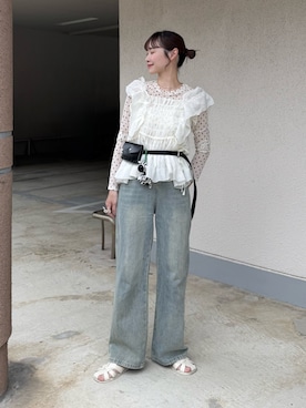 「Port（ポート）のアイテム」を使った、ちょこびさん（レディース・154cm）の夏コーディネート