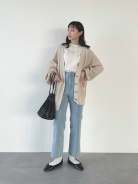 「SLURR（スラ―）のアイテム」を使った、ちょこびさん（レディース・154cm）の冬コーディネート