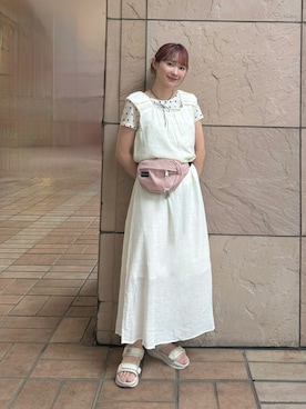 「Java（ジャバ）のアイテム（シューズ）」を使った、ちょこびさん（レディース・154cm）の夏コーディネート
