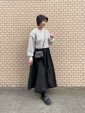 「JEANASIS（ジーナシス）のアイテム」を使った、ちょこびさん（骨格ウェーブ・レディース・154cm）の冬コーディネート