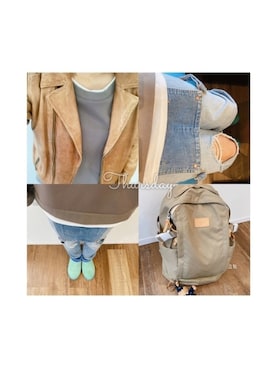 「OLD NAVY（オールドネイビー）のアイテム（オールインワン・サロペット）」を使った、mika2784さん（レディース・156cm）の春コーディネート