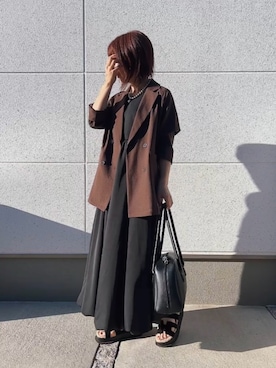 「しまむら（シマムラ）のアイテム（ワンピース/ドレス）」を使った、satomiさん（レディース・164cm）の秋コーディネート
