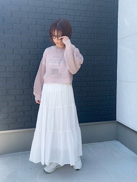 「fifth（フィフス）のアイテム（ニット/セーター）」を使った、satomiさん（レディース・164cm）の春コーディネート