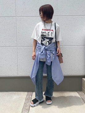 「しまむら（シマムラ）のアイテム」を使った、satomiさん（骨格ウェーブ・レディース・164cm）の夏コーディネート