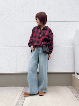 「アイテム（バレエシューズ）」を使った、satomiさん（レディース・164cm）の秋コーディネート