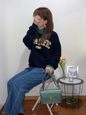 「アベイル」｜「アイテム（スウェット）」を使った、satomiさん（レディース・164cm）の冬コーディネート