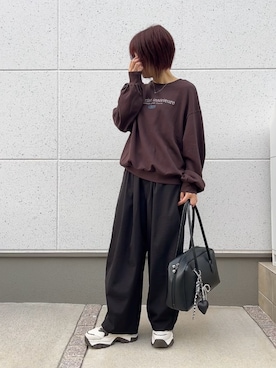 「しまむら（シマムラ）のアイテム（スウェット）」を使った、satomiさん（レディース・164cm）の秋コーディネート