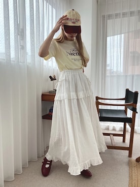 「WC（ダブル シー）のアイテム（キャップ）」を使った、wc_officialさん（レディース・160cm）の夏コーディネート