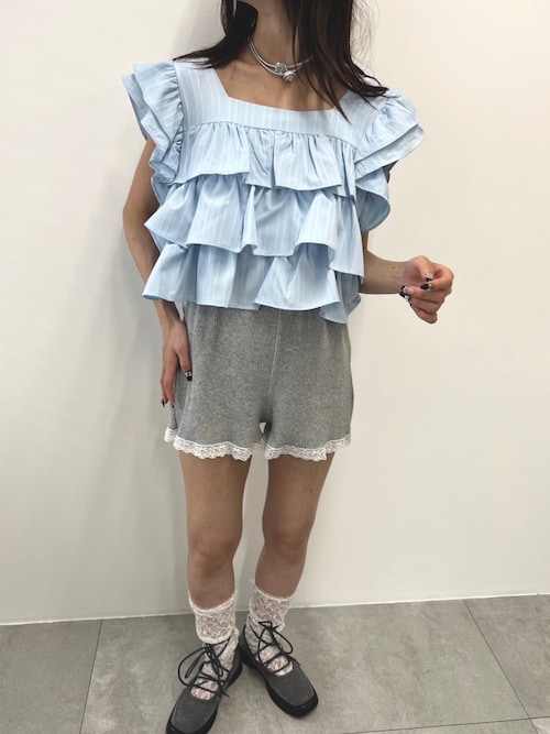 セール】【PHILLY】レースパイピングリブキュロット（その他