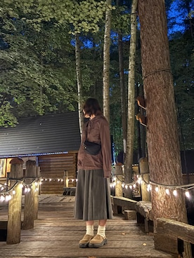 「LOWRYS FARM（ローリーズファーム）のアイテム（シャツ/ブラウス）」を使った、ten0221さん（レディース・157cm）の秋コーディネート