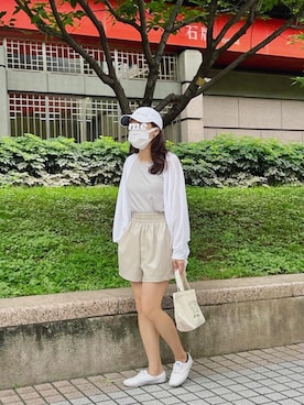 「MUJI」｜「アイテム（その他）」を使った、𝐉さん（レディース・155cm）の夏コーディネート