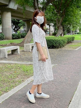 「155㎝コーデ」｜「アイテム（その他）」を使った、𝐉さん（レディース・155cm）の夏コーディネート