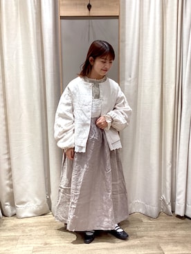 「kazumiコラボ」｜「アイテム（ジャケット/アウター）」を使った、ひなのさん（レディース・146cm）の冬コーディネート