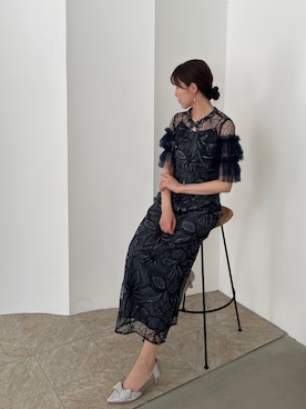 「アイテム（ドレス）」を使った、Momoさん（レディース・160cm）の夏コーディネート