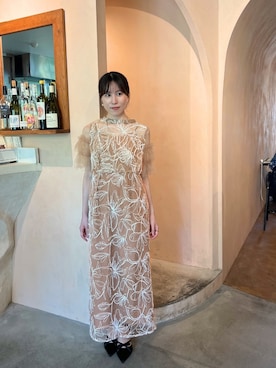 「アイテム（ドレス）」を使った、Momoさん（レディース・160cm）の夏コーディネート