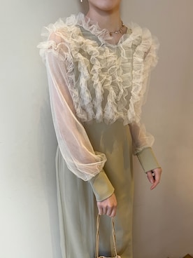 「結婚式コーデ」｜Momoさん（レディース・160cm）の春コーディネート