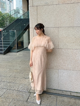 「Dorry Doll（ドリードール）のアイテム（ドレス）」を使った、Momoさん（レディース・160cm）の春コーディネート