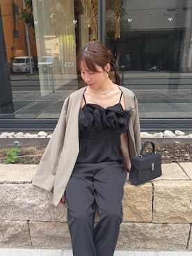 「オケージョンワンピース」｜Momoさん（レディース・160cm）の秋コーディネート