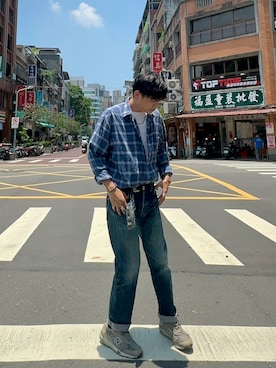 「EVISU（エヴィス）のアイテム」を使った、ed0109さん（メンズ・169cm）の夏コーディネート