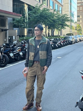 「RRL（ダブル アール エル）のアイテム」を使った、ed0109さん（メンズ・169cm）の夏コーディネート